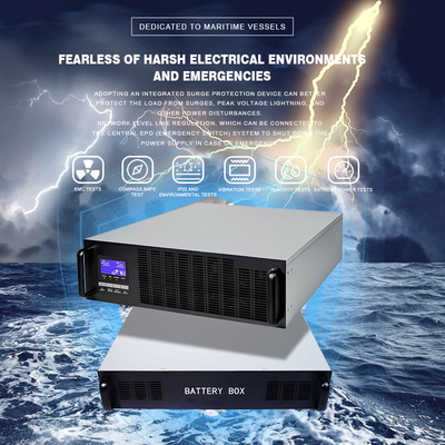 Professional rack mounted high-frequency 230V 3KVA single-phase 9px marine online UPS backup power supply