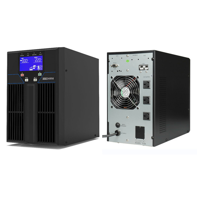 Tower Type AC220V 2kva High Frequency Online UPS Built In Battery